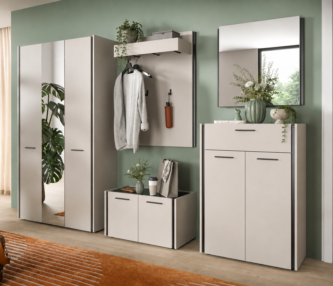5-teiliges Garderoben Set