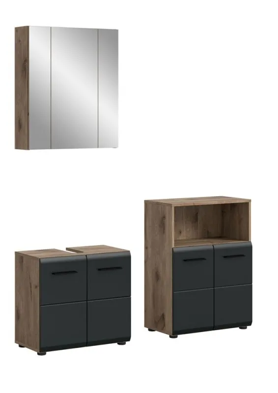 Bad Set Ice 6a | 3-teilig | Nox Oak / schwarz matt