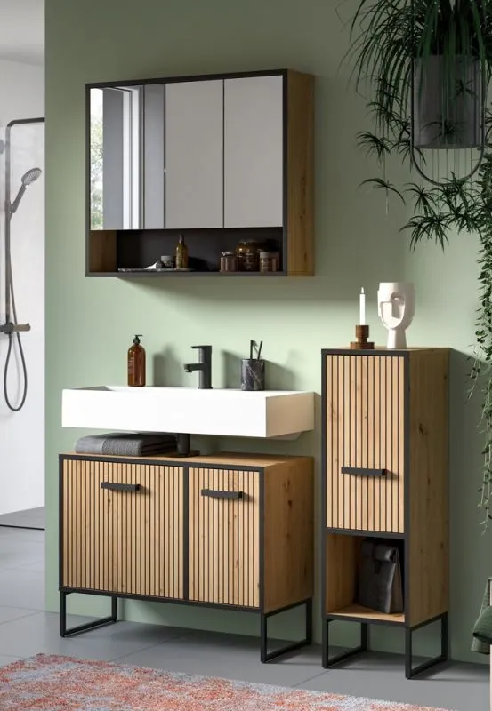 Badezimmer-Set Bagno 1 | Artisan Oak | 3-teilig ohne Beleuchtung