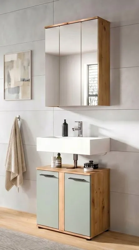 Badezimmer-Set Blake | Salbei / Artisan Eiche | 2-teilig