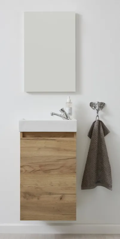 Badezimmer-Set Champ Bad inkl. Waschbecken Artisan Eiche 2-teilig