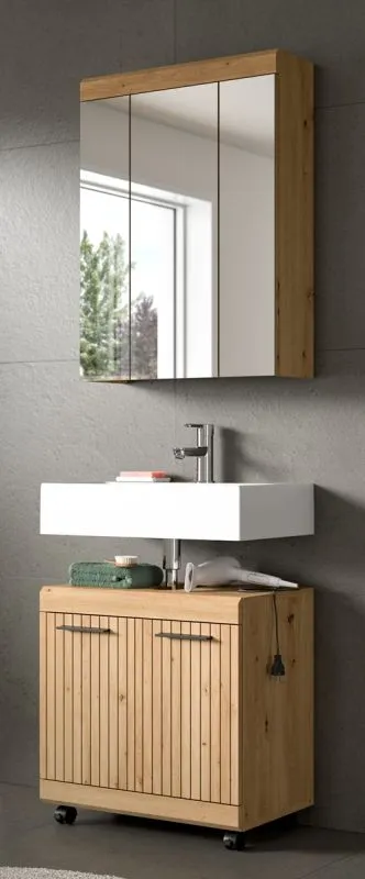 Badezimmer-Set Scout 2 auf Rollen | Artisan Eiche | 2-teilig ohne