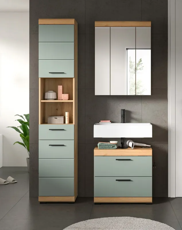 Badezimmer-Set Scout 3 | Salbei / Artisan Eiche | 3-teilig