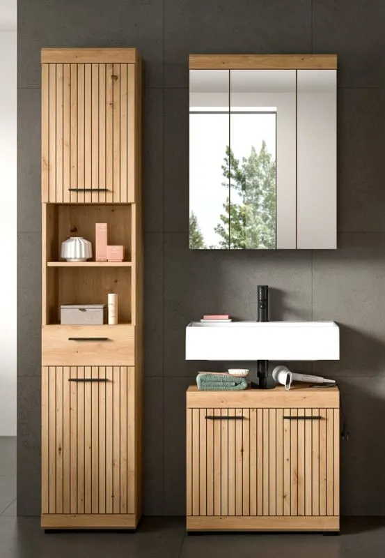 Badezimmer-Set Scout | Artisan Eiche | 3-teilig mit Aufsatzleuchte