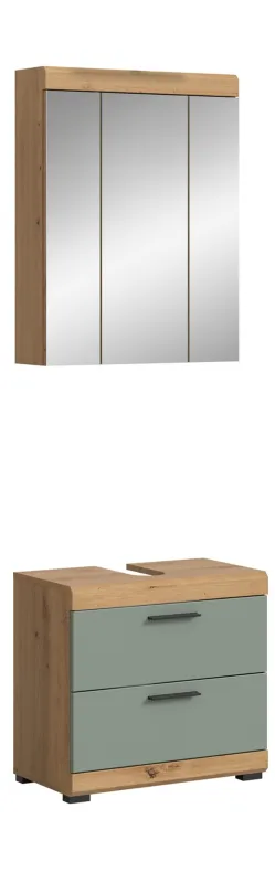 Badezimmer-Set Scout 6 | Salbei / Artisan Eiche | 2-teilig