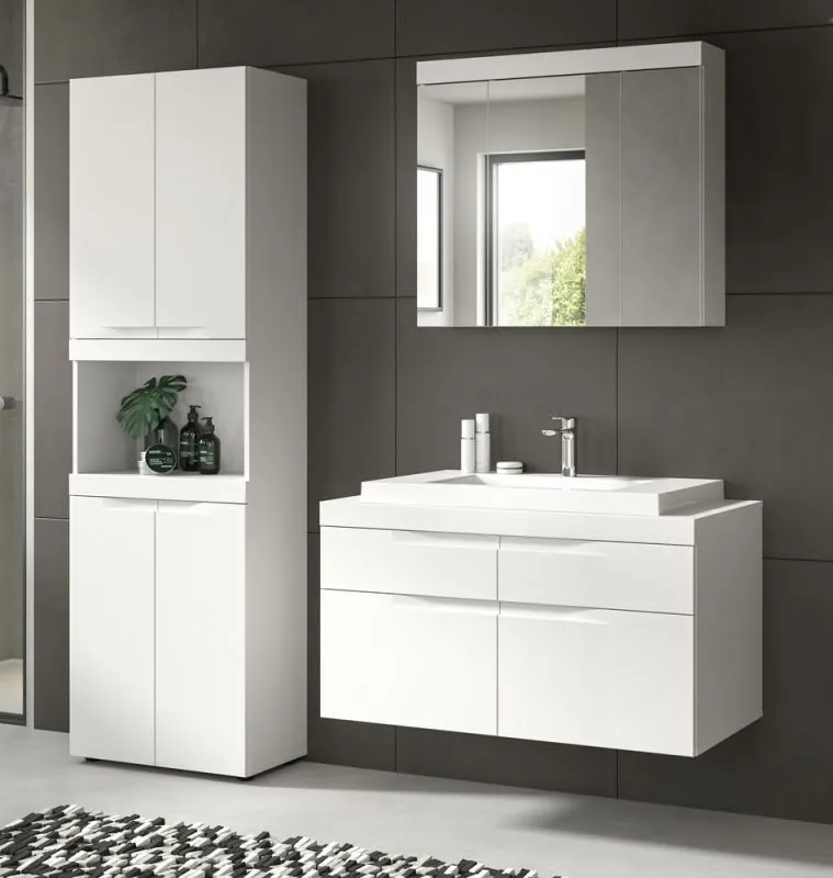 Badezimmer Set Viana 3 | 3-teilig | weiß | inkl. Waschbecken