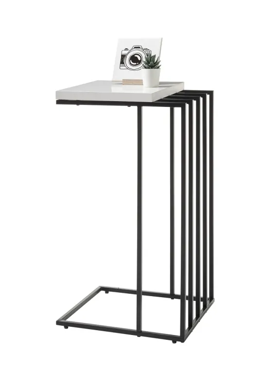 Beistelltisch Juba | 40x35 | weiß matt / schwarz