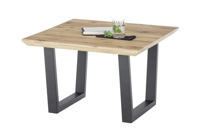 Couchtisch Asola | T-Fuß | Eiche / schwarz | 70x45x70