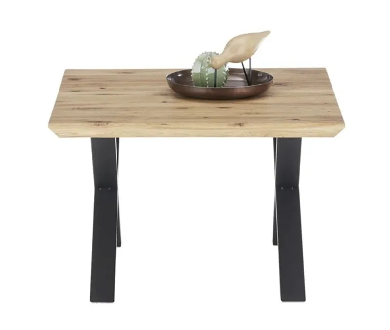 Couchtisch Asola | X-Fuß | Eiche / schwarz | 70x45x70