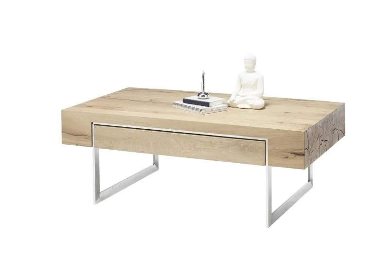 Couchtisch Birmingham | Asteiche | mit Schubkasten | 110x60 | Eichefarben
