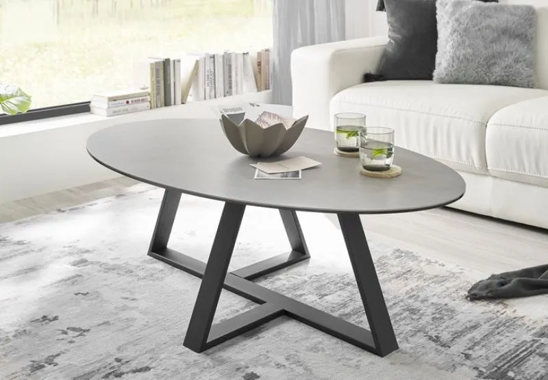 Couchtisch Elbing | grau / schwarz