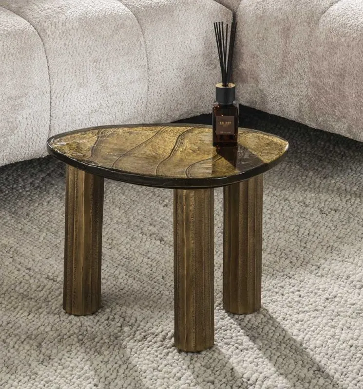 Couchtisch Mira | Glas | Antikgold