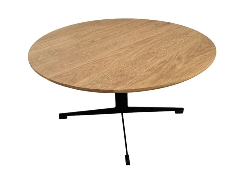 Couchtisch Pradilla rund | Eiche massiv / schwarz | 45x55x45 cm