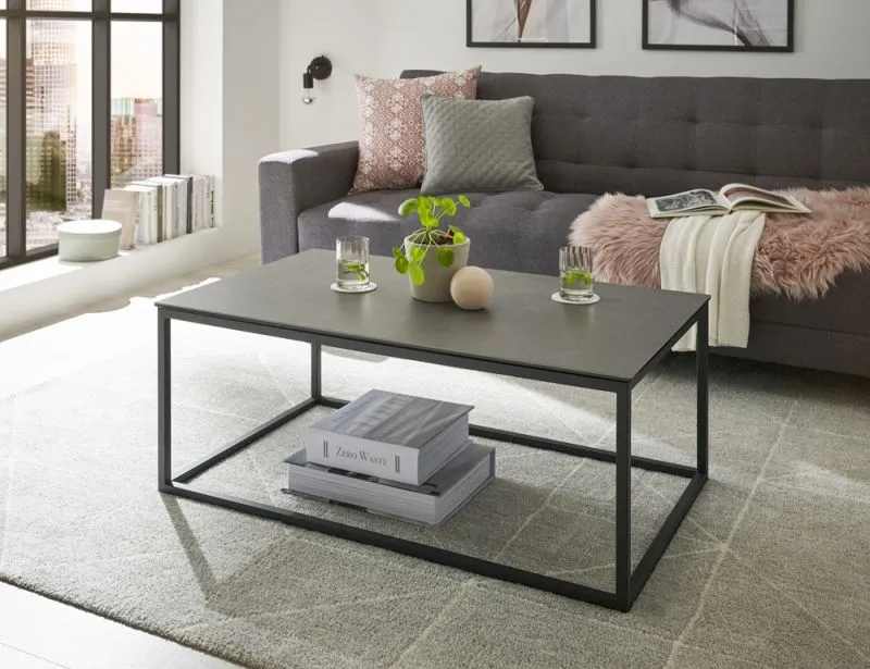 Couchtisch Varna | anthrazit / schwarz | 100x40x60