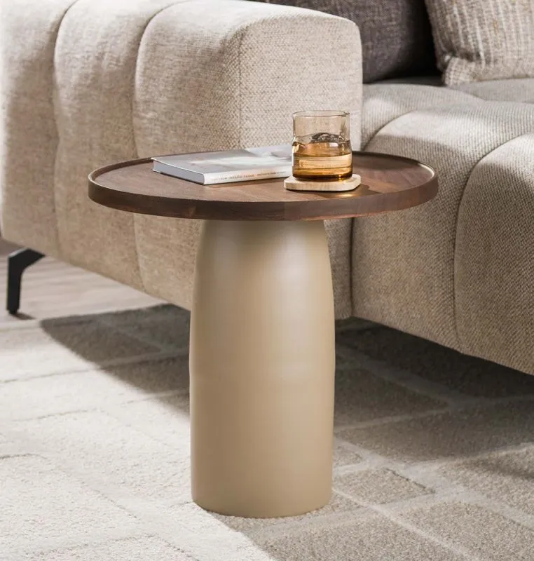 Couchtisch Zeron | rund | Akazie massiv | Braun