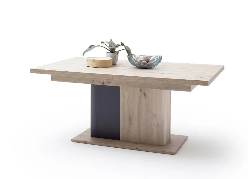 Esstisch Ausziehtisch Cortona Balkeneiche / anthrazit 180 (280) x 100