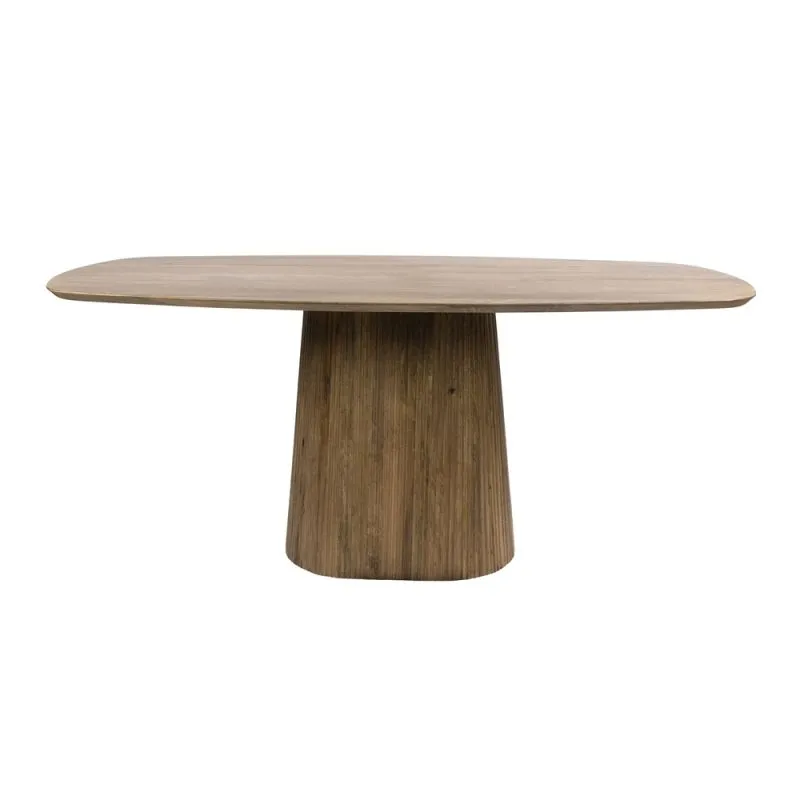 Esstisch Board | 180cm | oval | Mango massiv | sand
