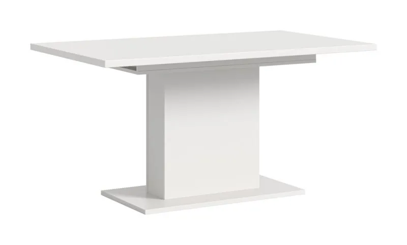 Esstisch Motion | ausziehbar | Säulen-Fußgestell | weiß | 150(190)x90