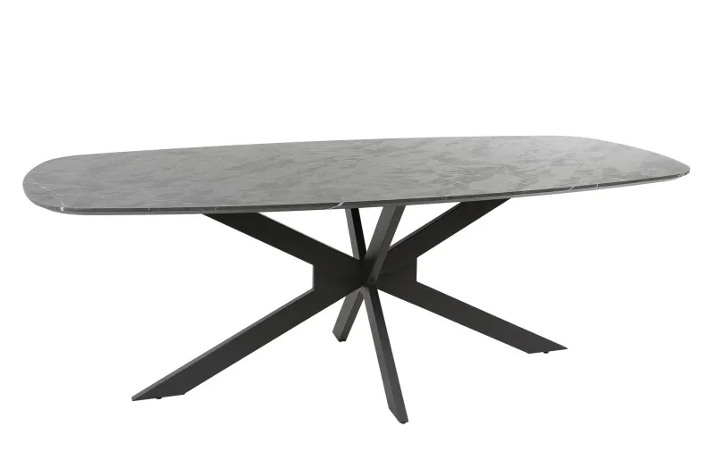 Esstisch Payson oval | Marmor Optik | 215x105 cm