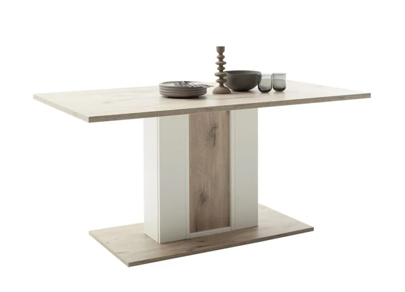 Esstisch Santerno | 160x90 | Soft white / Viking Oak