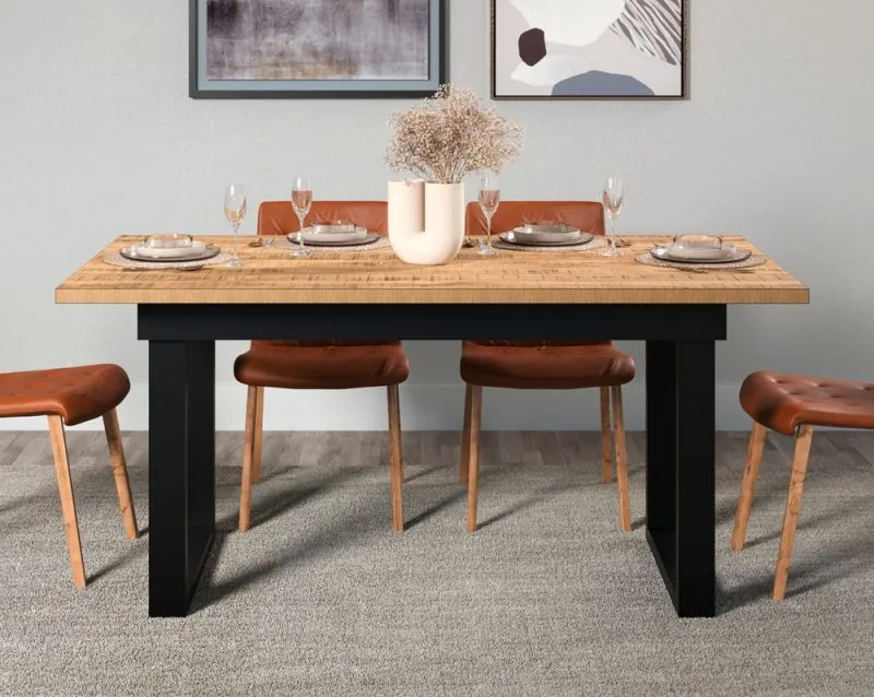 Esstisch Universal | 160 x 90 | Mango / Schwarz