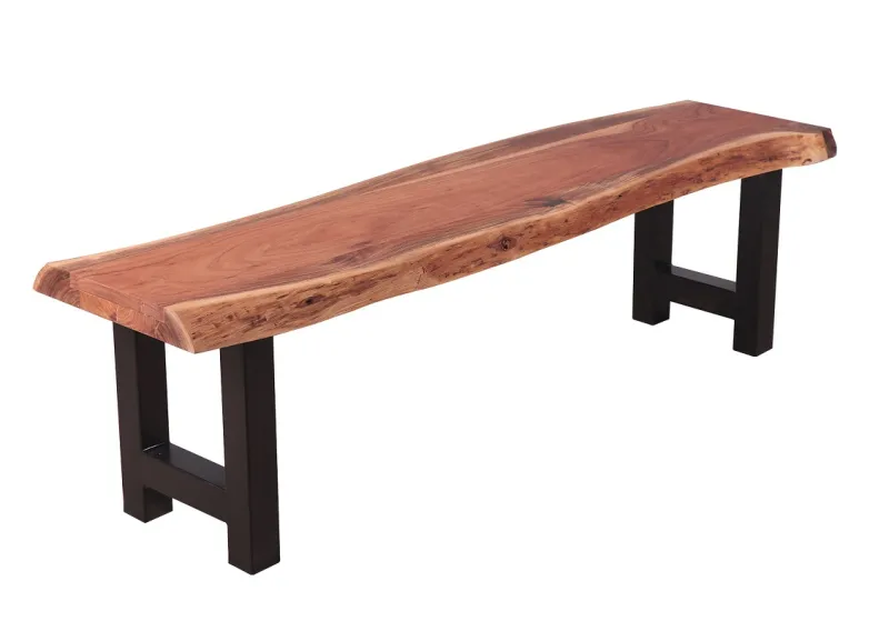 Esszimmerbank Egriss | Akazie massiv | 190 cm | Baumstamm