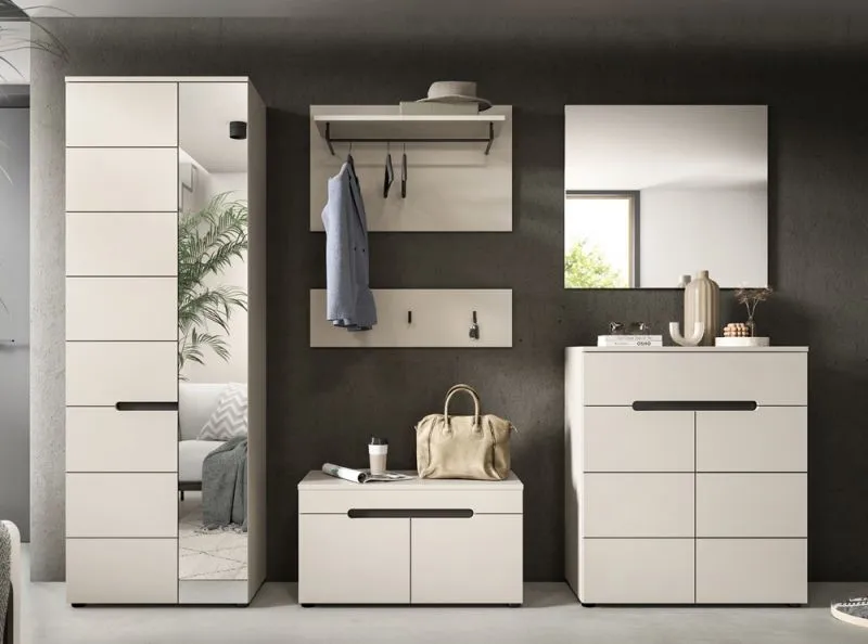 Garderoben-Set Canu | Kaschmir / Basalt grau | 5-teilig ohne Kissen