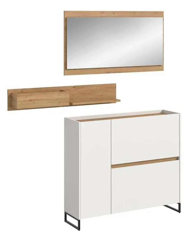Garderoben-Set Drive 2 | weiß / Artisan Oak | 3-teilig ohne Beleuchtung