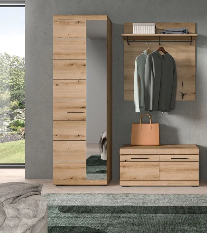 Garderoben-Set Scout | Evoke Oak | 3-teilig | ohne Sitzkissen