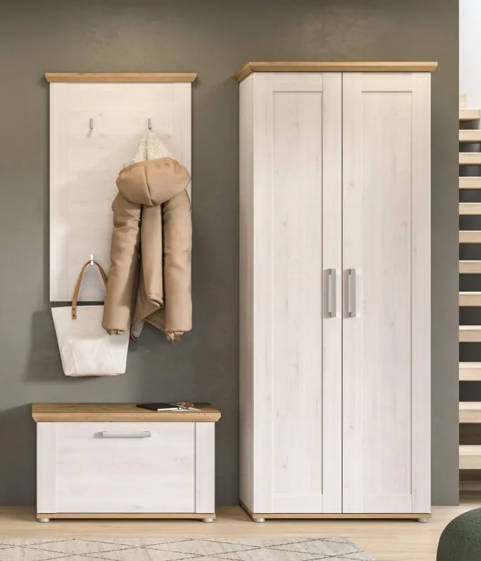 Garderoben-Set Verona | Lärche Sibiu / Eiche | 3-teilig ohne Kissen