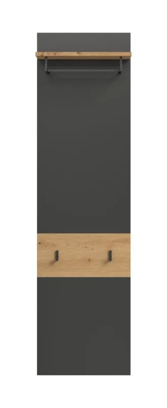 Garderobenpaneel Canu 1 | Artisan / Basalt grau