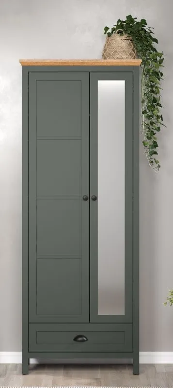 Garderobenschrank Stanton | Tannengrün / Eiche