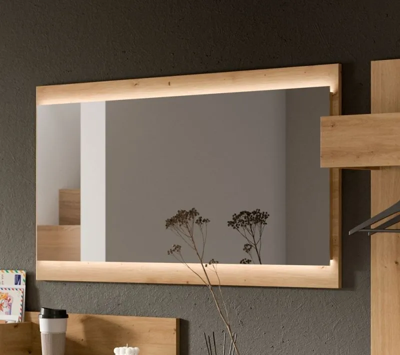 Garderobenspiegel Drive | Artisan Oak inkl. LED Lichtband