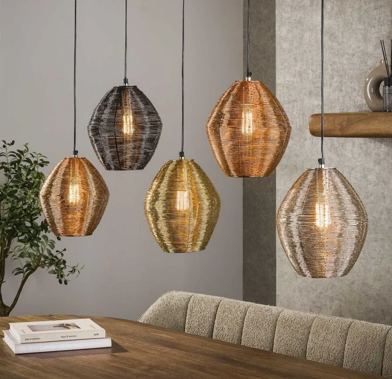 Hängelampe Hive 5 Leuchten | Metall | verschiedene Farben