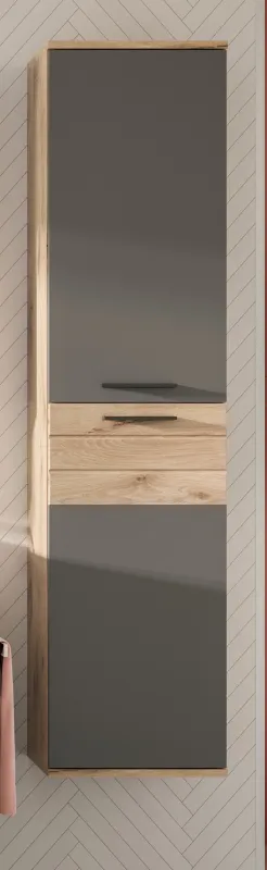 Hängeschrank groß Mason | Nox Oak / Basalt grau
