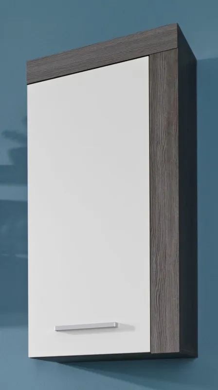 Hängeschrank Miami | weiß / rauchsilber