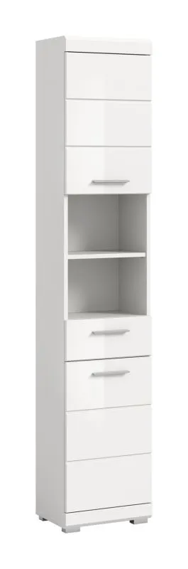 Hochschrank Scout | weiß Hochglanz / weiß