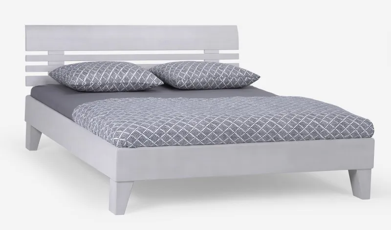 Holzbett massiv Dahlia | Buche weiß lackiert | 160x190 | Kopfteil 1