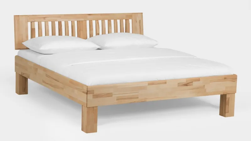 Holzbett massiv Dahlia | Kernbuche geölt | 180x210 | Kopfteil 3