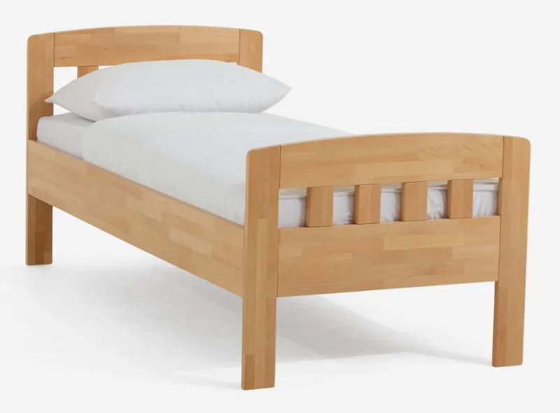 Holzbett massiv Jasmine | Buche lackiert | 100x200 | mit Fußteil