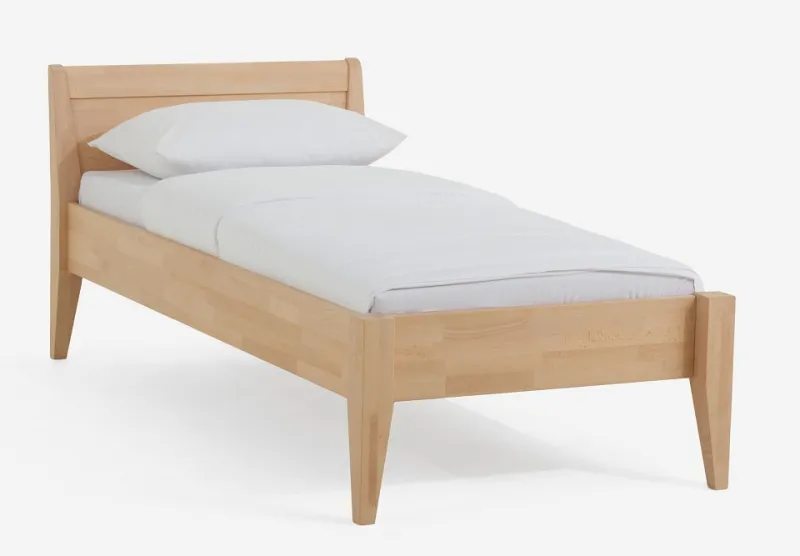 Holzbett massiv Jasmine | Buche natur geölt | 90x220 | ohne Fußteil