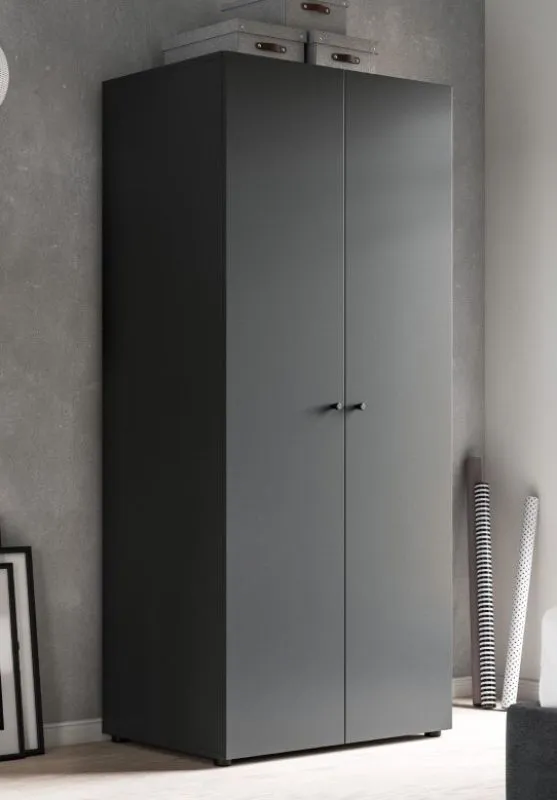 Kleiderschrank Darwin | mit 2 Türen | anthrazit