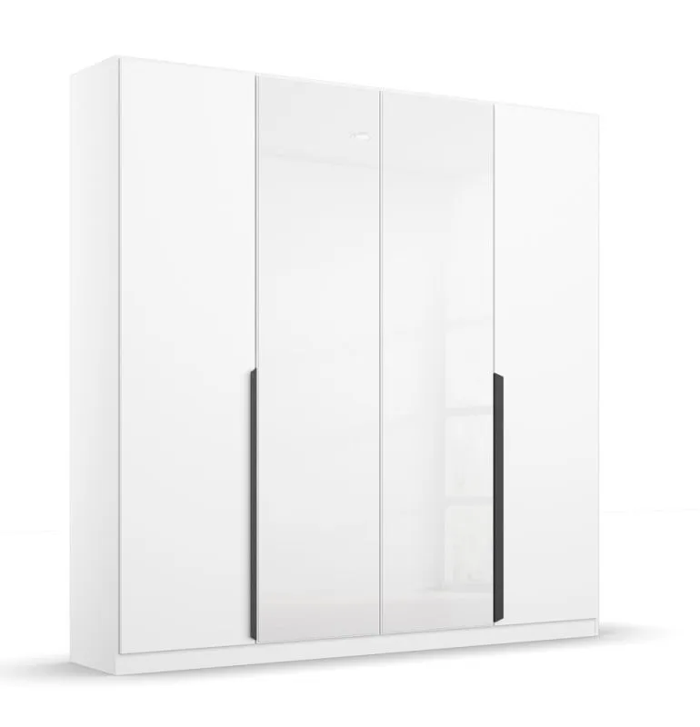 Kleiderschrank Drehtürenschrank Artemis | mit Glastüren | alpinweiß / weiß | verschiedene größen