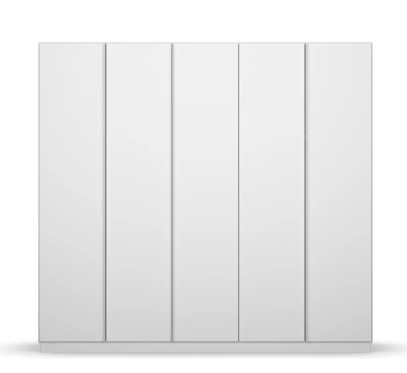 Kleiderschrank Drehtürenschrank Monostar | 5-türig | Alpinweiß 226 x 210 x 54 cm