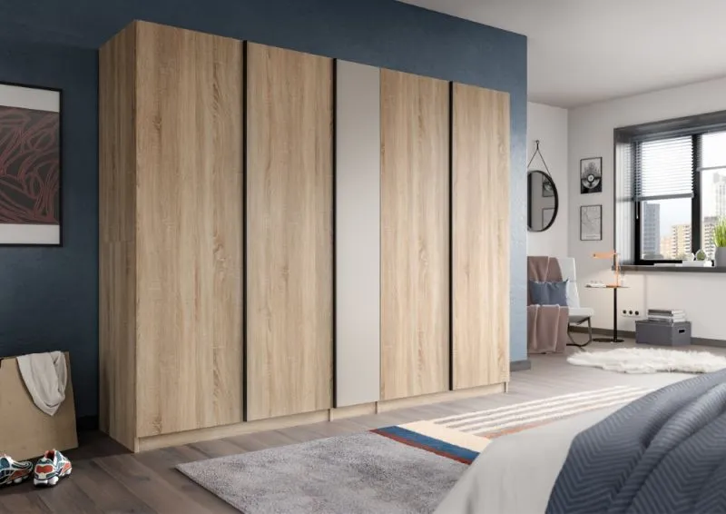 Kleiderschrank Oakland | mit 5 Türen | Sonoma Eiche