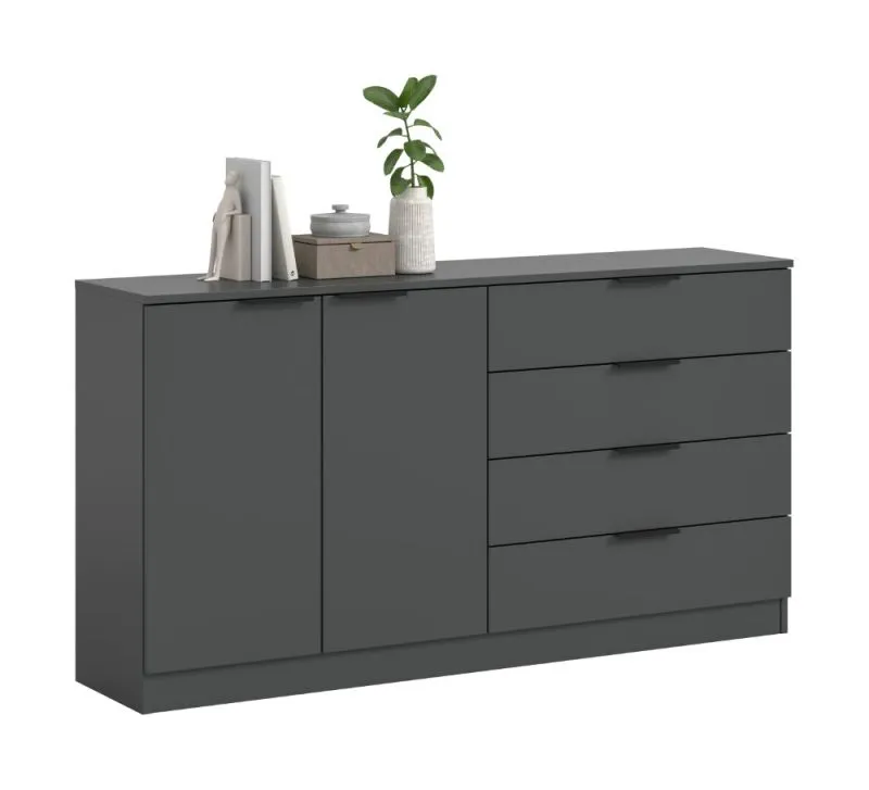Kommode Kopenhagen 2 | mit 4 Schubkästen | anthrazit