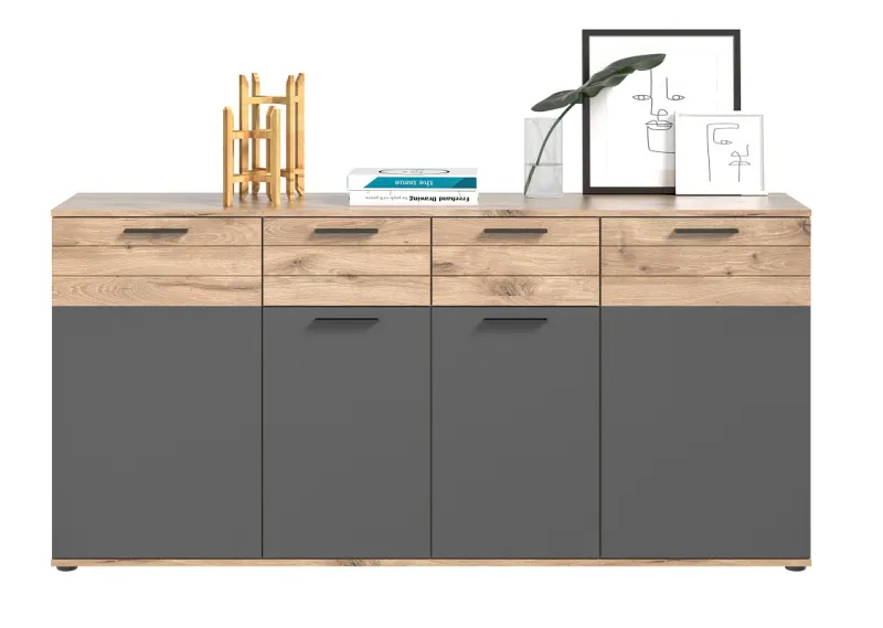 Kommode Mason 2 | Nox Oak / Basalt Grau