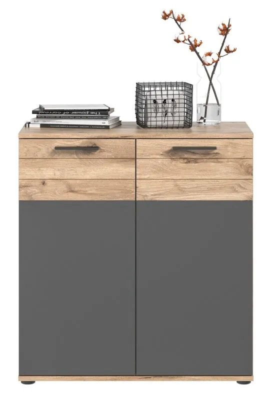 Kommode Mason 2a | Nox Oak / Basalt Grau