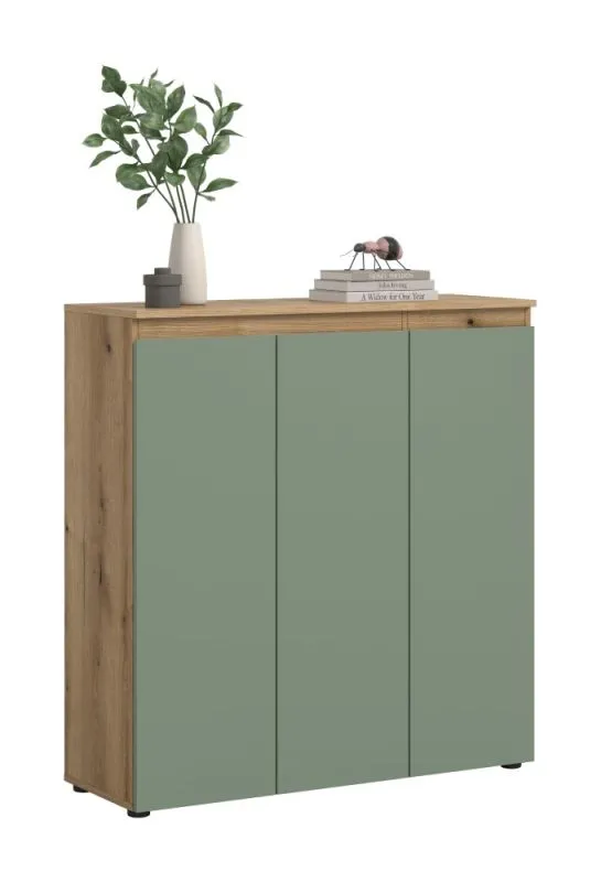 Kommode Scarpa | 105 x 110cm | Smoke green / Evoke Eiche
