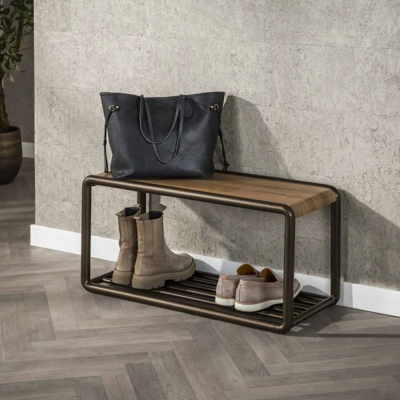 Schuhbank Shio | Eiche | Drift brown